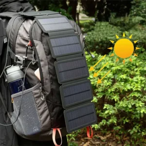 Cargador Solar Portátil de 5 Placas Plegable 5V 2.1A USB