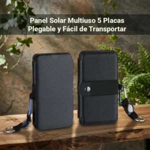Cargador Solar Portátil de 5 Placas Plegable 5V 2.1A USB