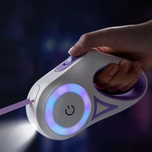 Correa Retráctil Automática para Perros con Collar y Botón de Bloqueo Correa Retráctil Automática para Perros con Collar y Botón de Bloqueo