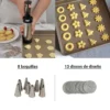 Máquina Prensa para Galletas de Acero Inoxidable con 21 Accesorios