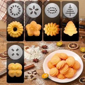 Máquina Prensa para Galletas de Acero Inoxidable con 21 Accesorios