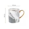 Elegante Tazas de Café de Cerámica con Acabado Efecto Mármol